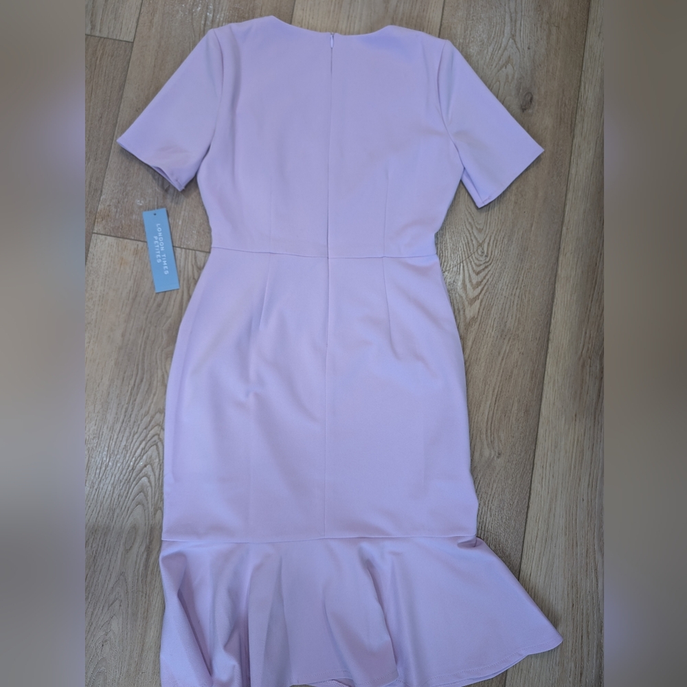 London Times Soft Purple Midi Dress